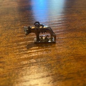 Sterling wolf charm